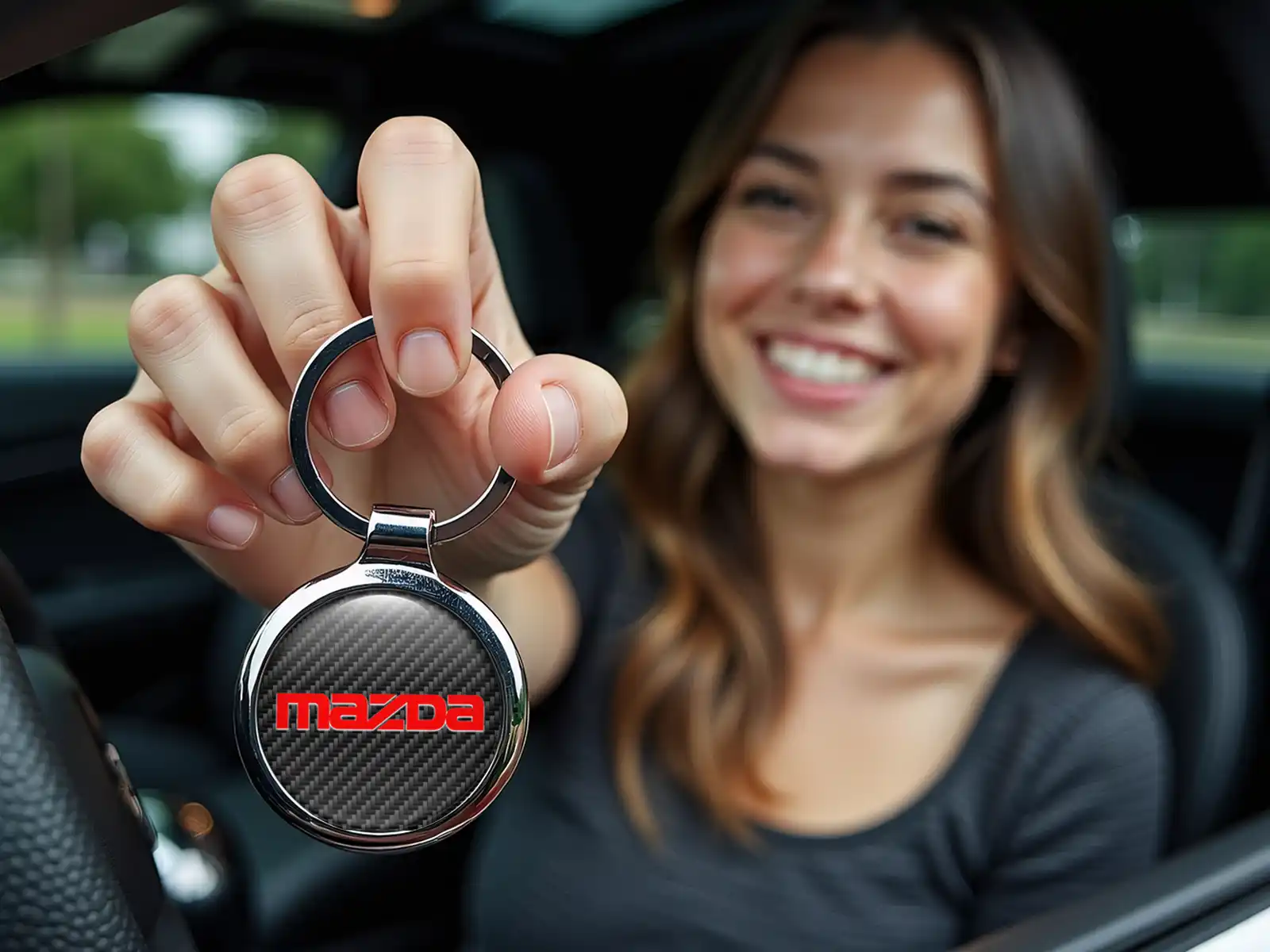 Mazda Llaveros Hombre Acero Minimalista